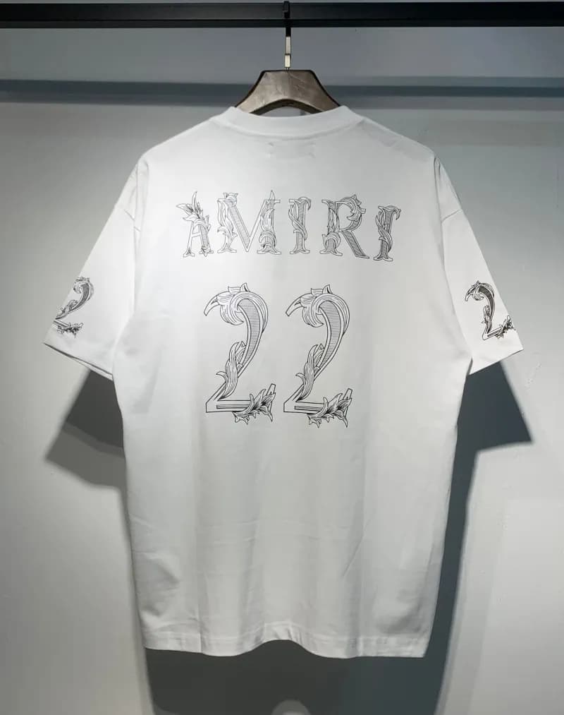 Amiri Graphic Tee Ornate Logo Print
