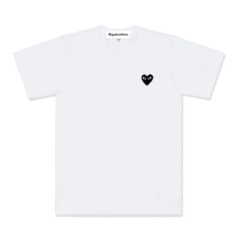 Comme des Garçons Heart Logo Tee Black Eye Heart