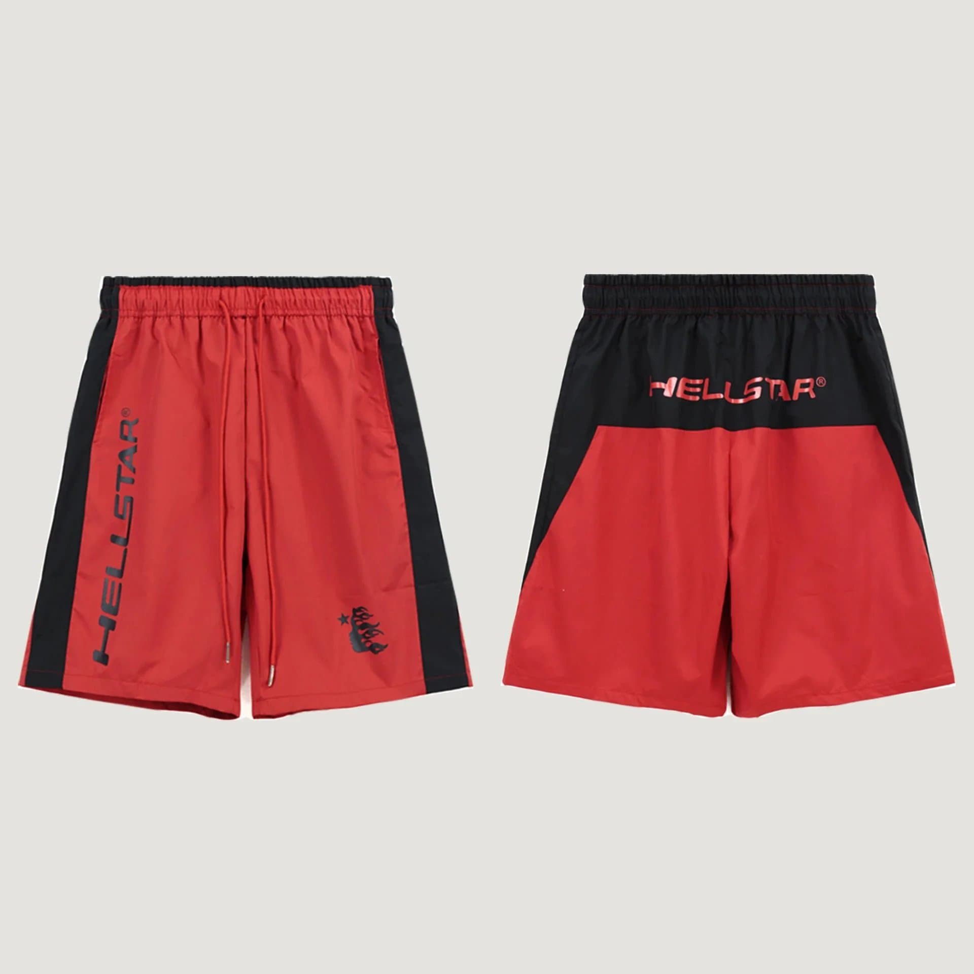 Hellstar Track Shorts Colorblock Logo