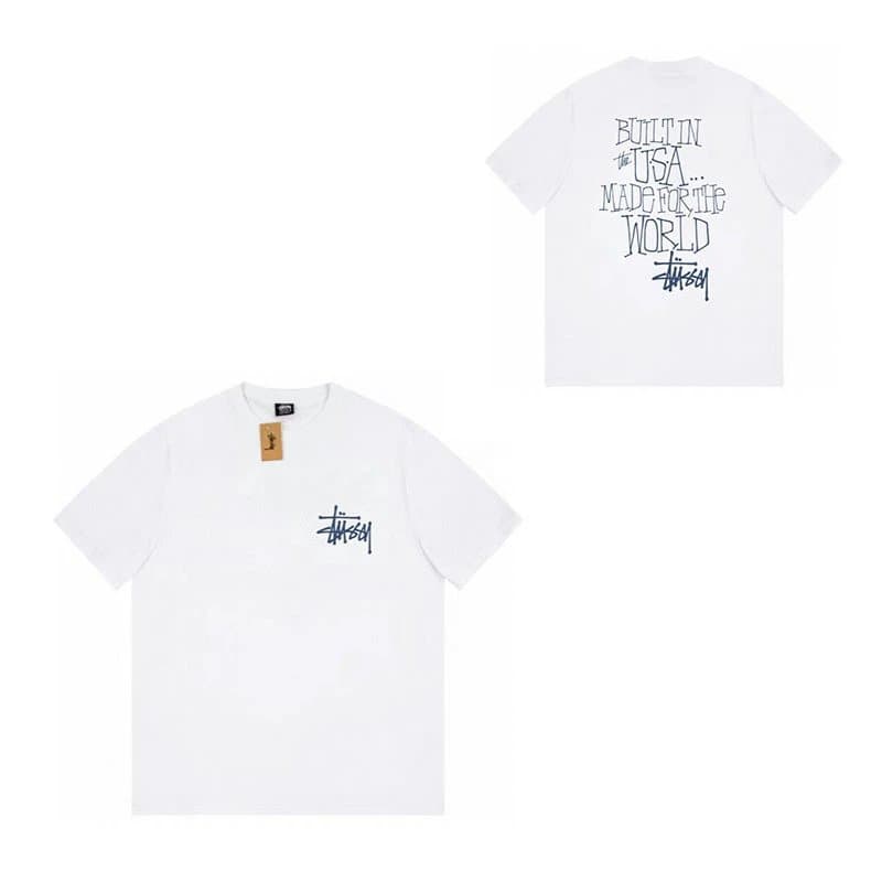 Stüssy Logo Tee Heather Grey — 315白色