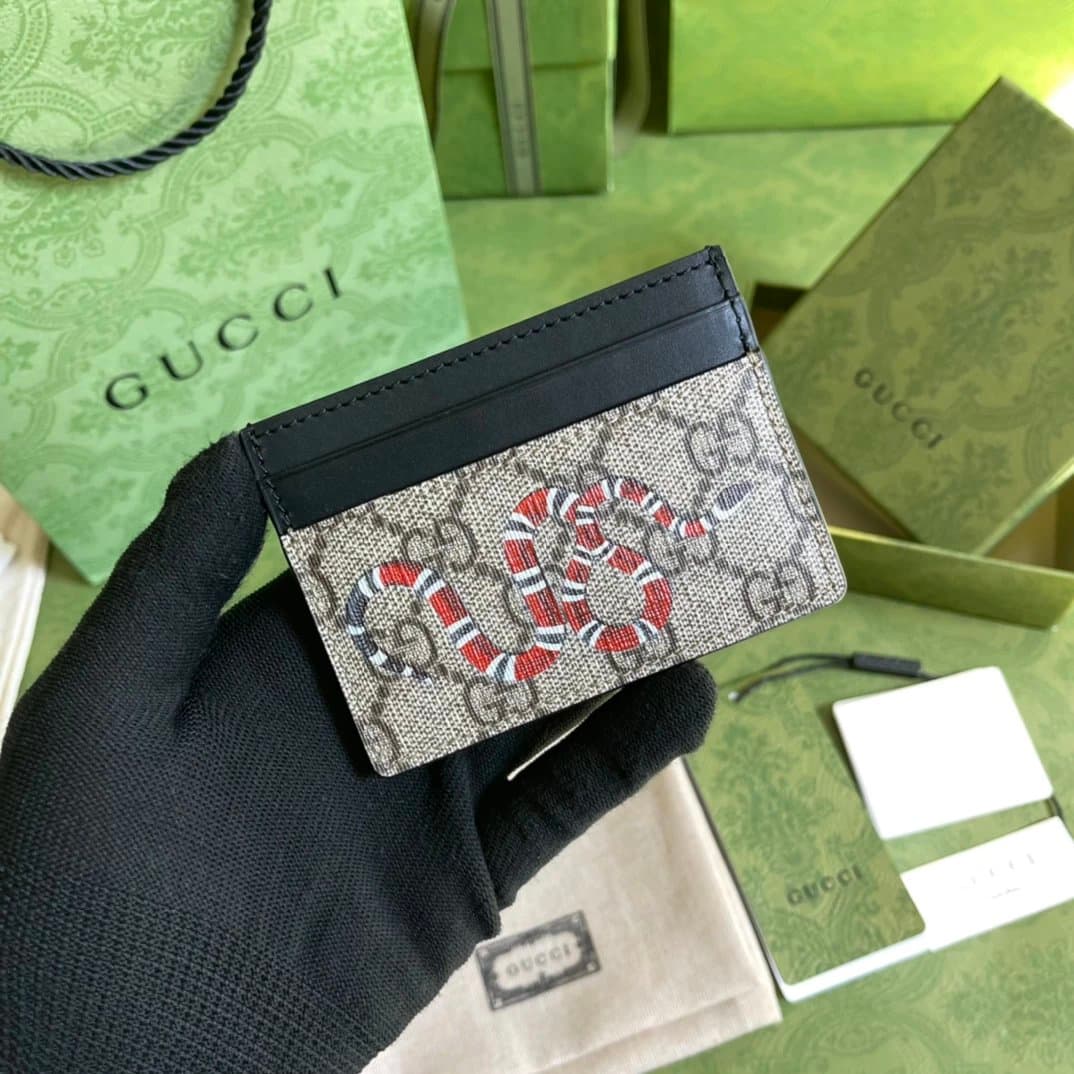Gucci Card Holder Kingsnake Print