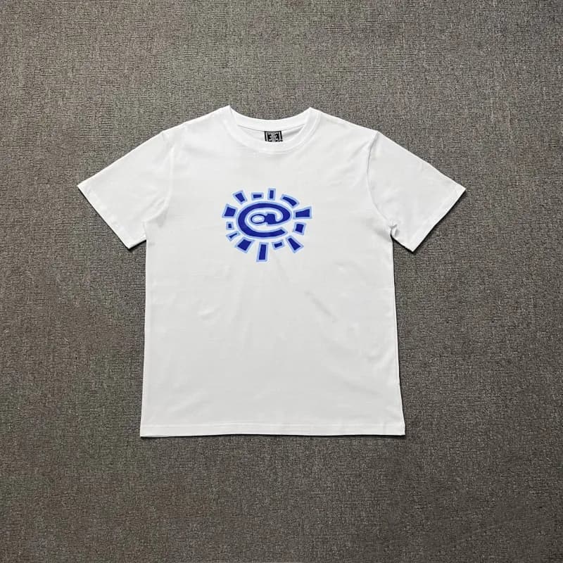 Anti Social Social Club Graphic Tee Sun Logo — AD04白印蓝色天蓝边