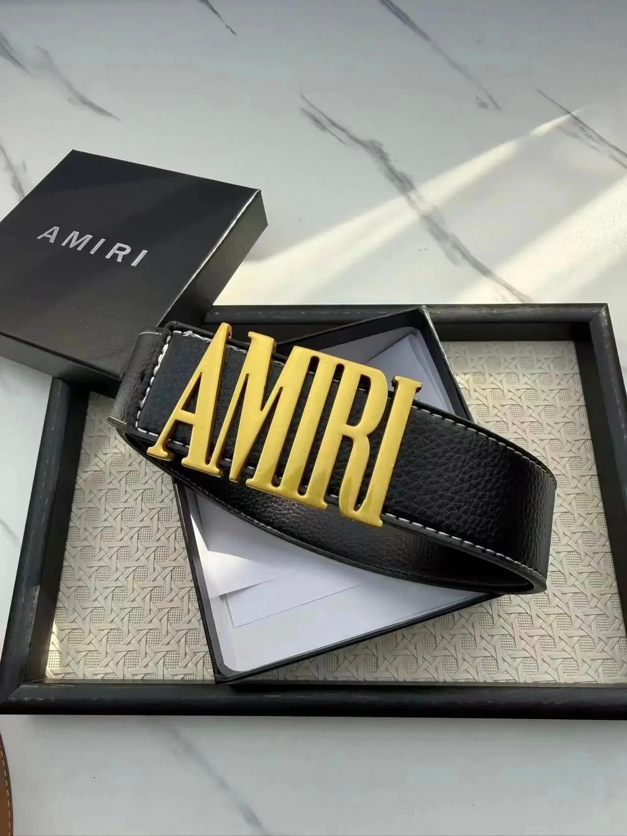 Logo Belt Gold AMIRI Buckle