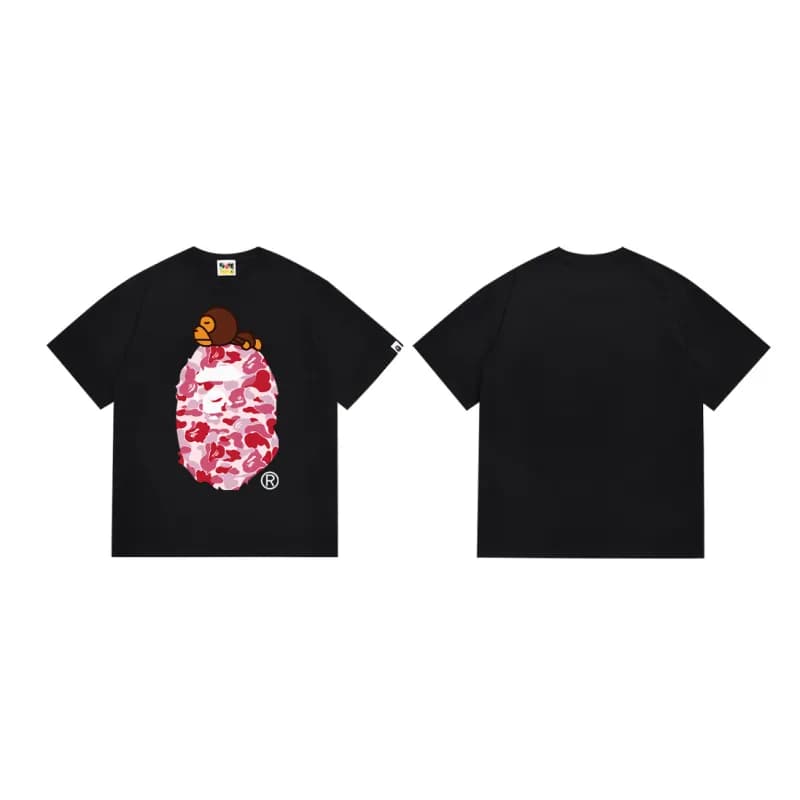 BAPE Ape Head Tee Pink Camo Ape