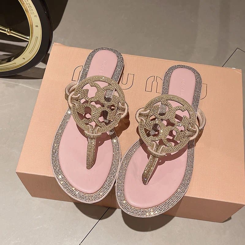 Tory Burch Miller Sandal Crystal-Embellished