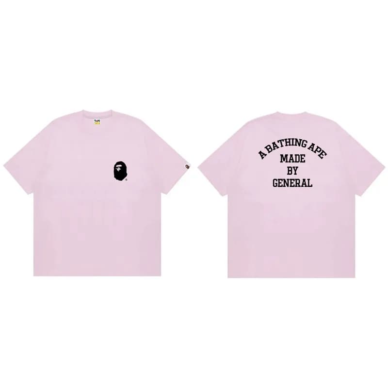 BAPE Ape Head Tee Camo Ape Logo — 709 pink