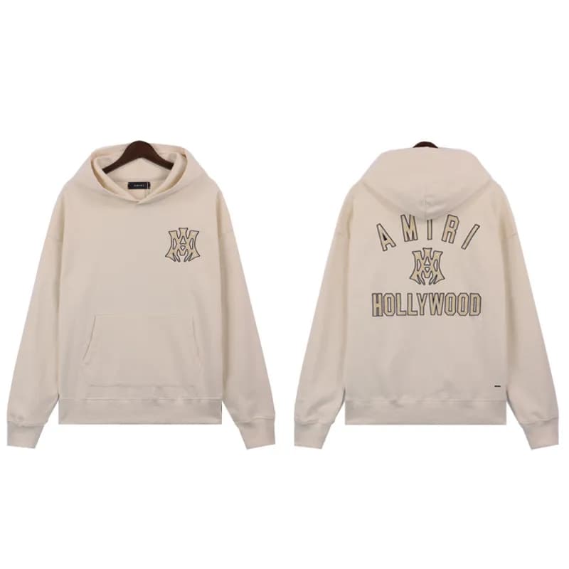 Amiri Hooded Sweatshirt Distressed Logo — 5891洗水杏