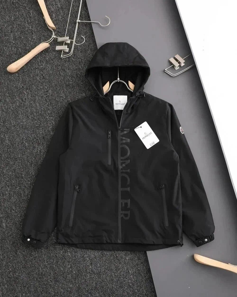 Moncler Hooded Windbreaker Logo Print