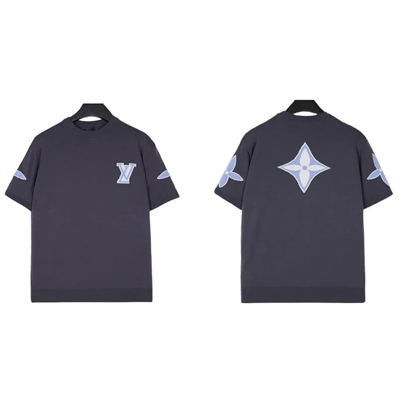 Louis Vuitton T-Shirt Off-White Collaboration — （四叶草提花深灰）