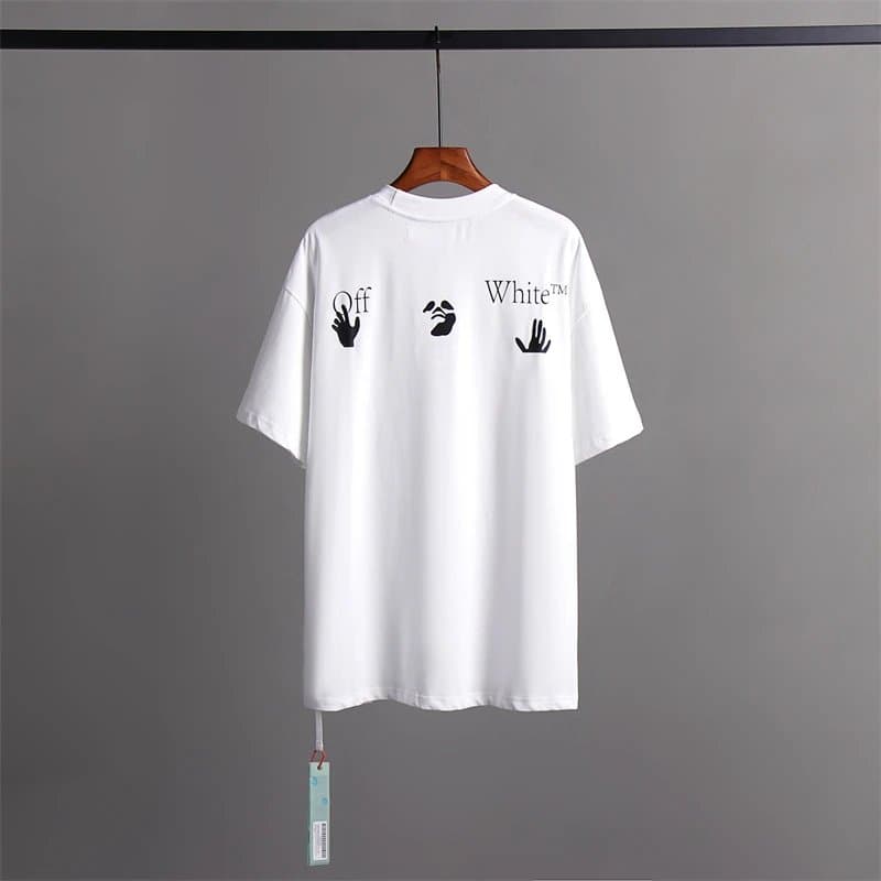 Off-White Arrow Graphic Tee Brushstroke — 简单白色