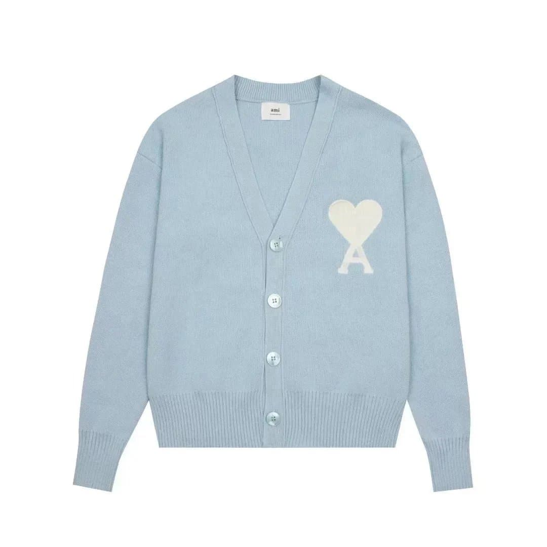 AMI Paris Cardigan Heart Logo — 24