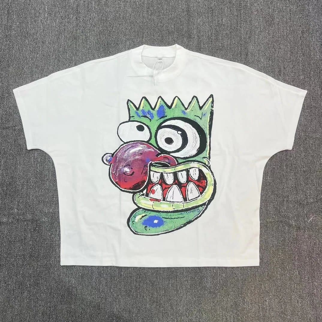 Sp5der Graphic Tee Alien Monster Print — 白色2