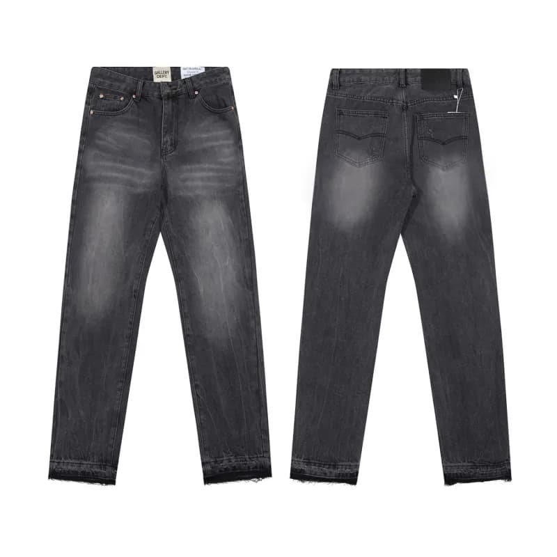 Gallery Dept. Flared Jeans Distressed Paint-Splatter — 643# 洗水黑色
