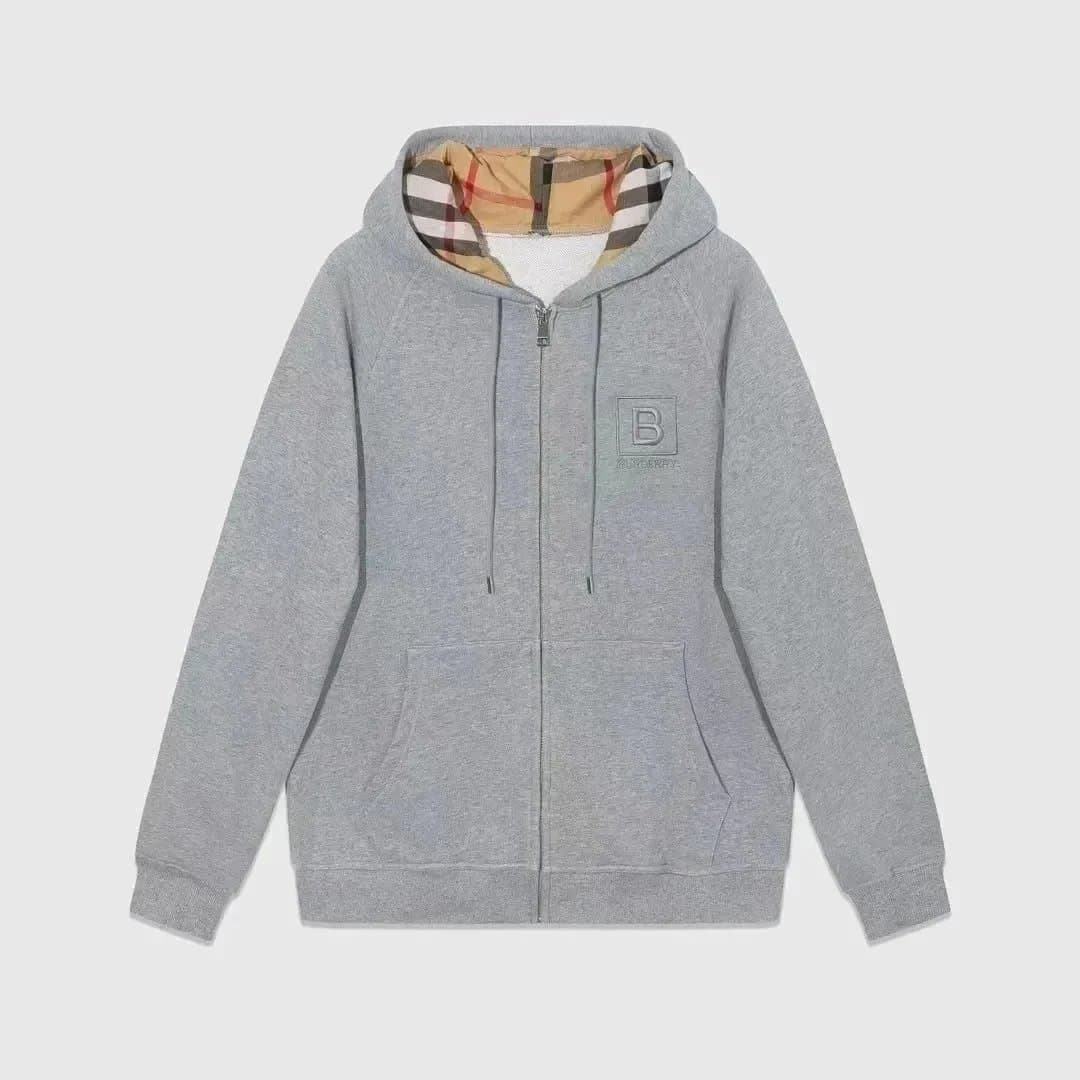 Burberry Zip-Up Hoodie Checkered Lining