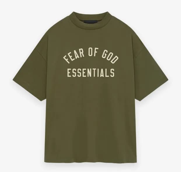 Oversized Tee Fear of God Essentials Arch Logo — 6261常青绿