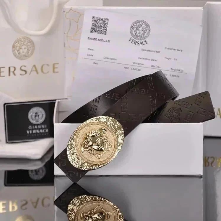 Versace Medusa Belt Gold Medusa Buckle