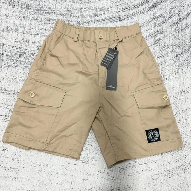 Stone Island Logo Patch Shorts Black — SD01