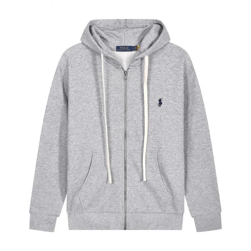 Polo Ralph Lauren Classic Fit Full-Zip Hoodie Heather Grey