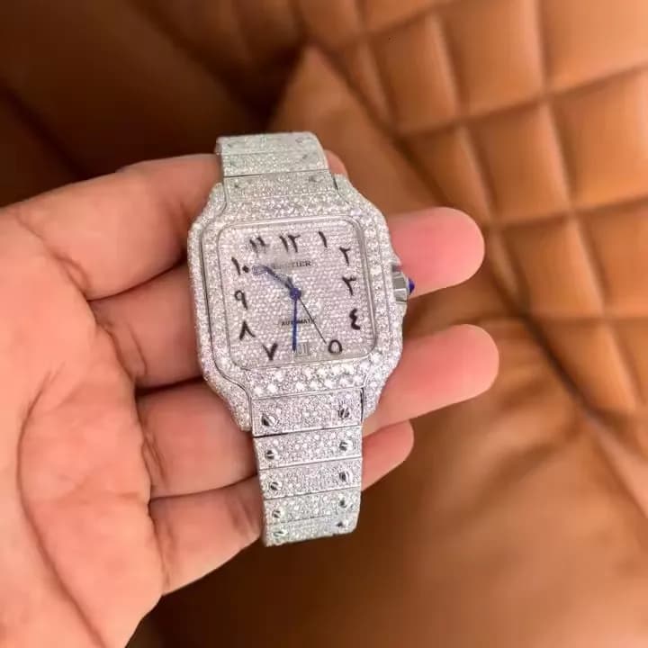 Santos de Cartier Full Pave Diamond
