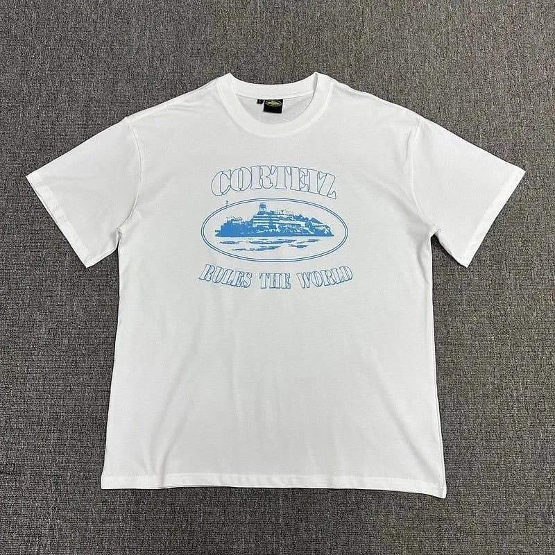 Corteiz Logo Tee White Script — 23