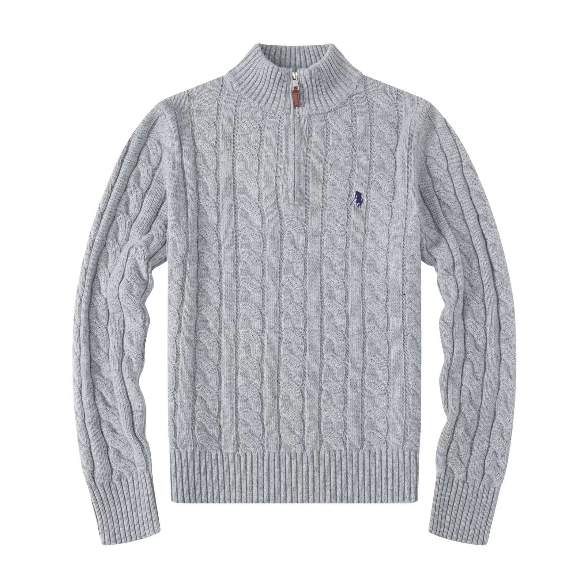 Polo Ralph Lauren Cable Knit Sweater Dark Grey — 灰色1