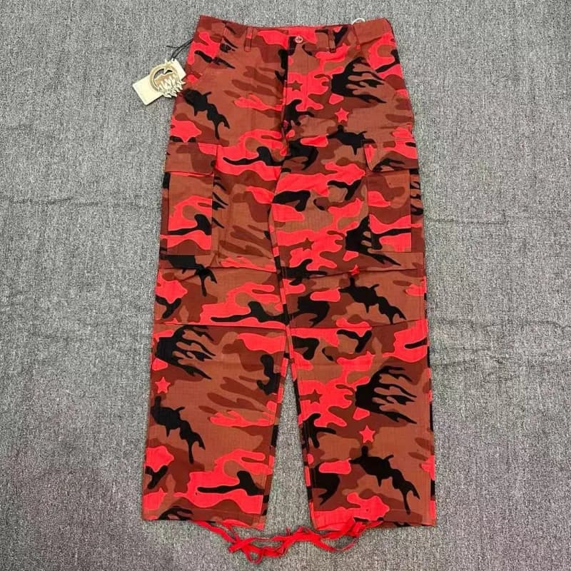 Balenciaga Cargo Pants Red Camo