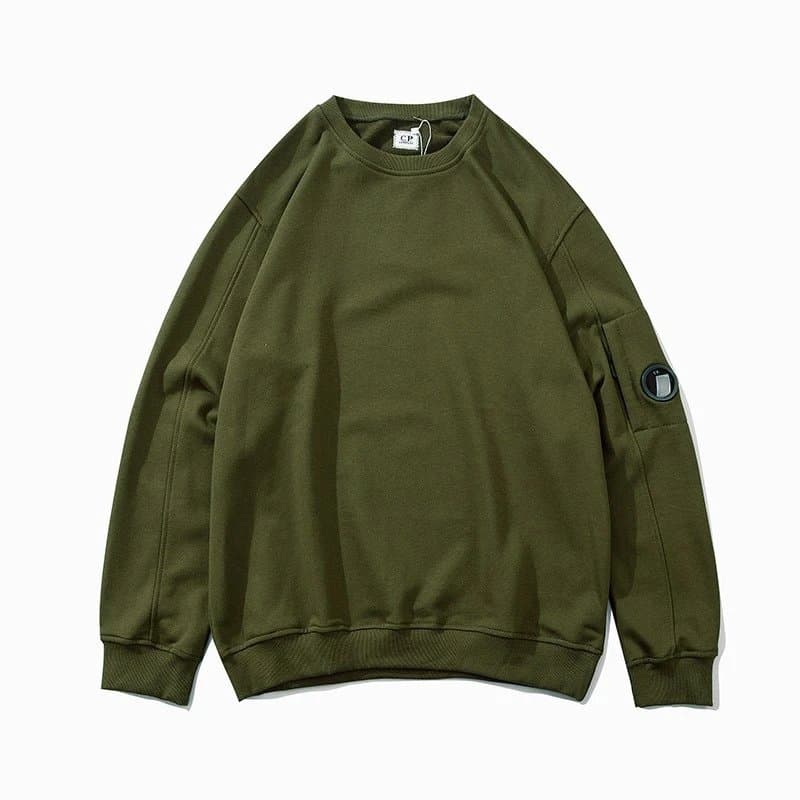 C.P. Company Crewneck Sweatshirt Goggle Patch — 9910 军绿