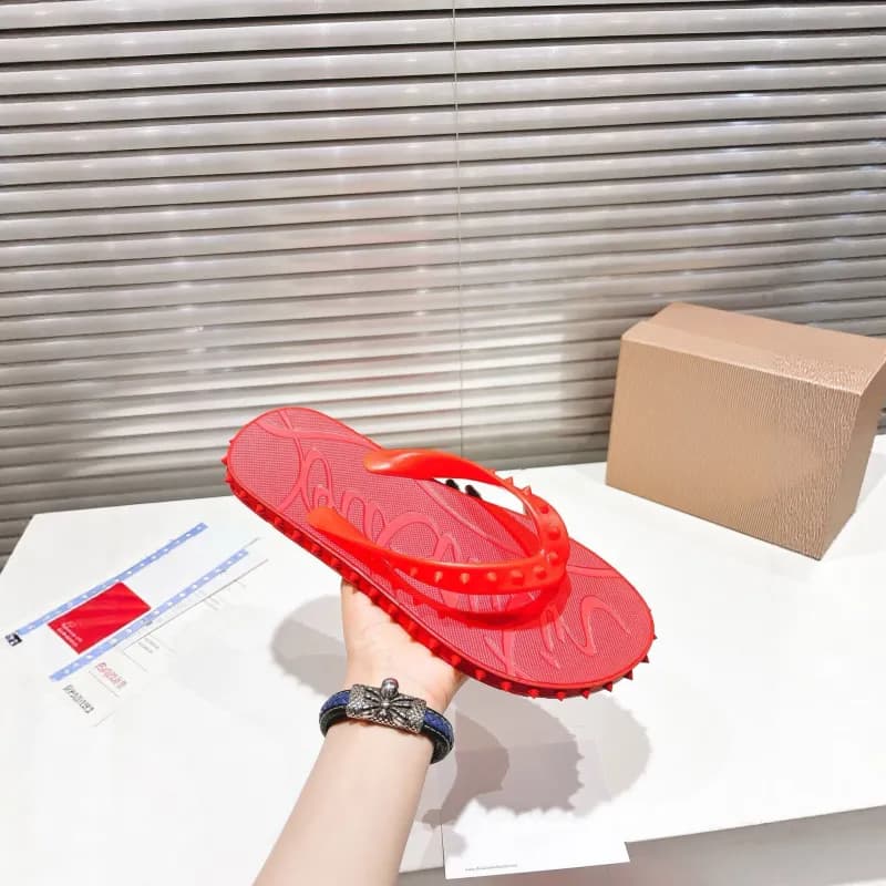 Christian Louboutin Spiky Flip-Flop Monogram Spike