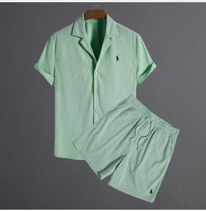 Polo Ralph Lauren Cotton Set Crinkle Texture — 24-yu-46