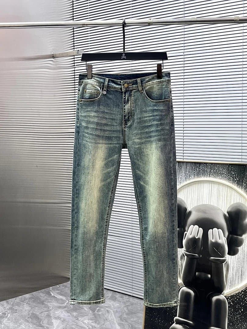 Prada Flared Jeans Embroidered Logo — 52