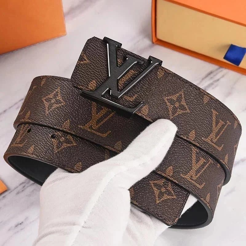 Prada Triangle Logo Belt Black Leather — 12