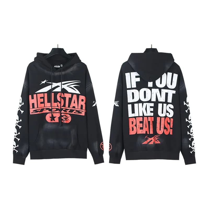 Hellstar Long Sleeve Tee Powered By The Star — 2026 wash water black