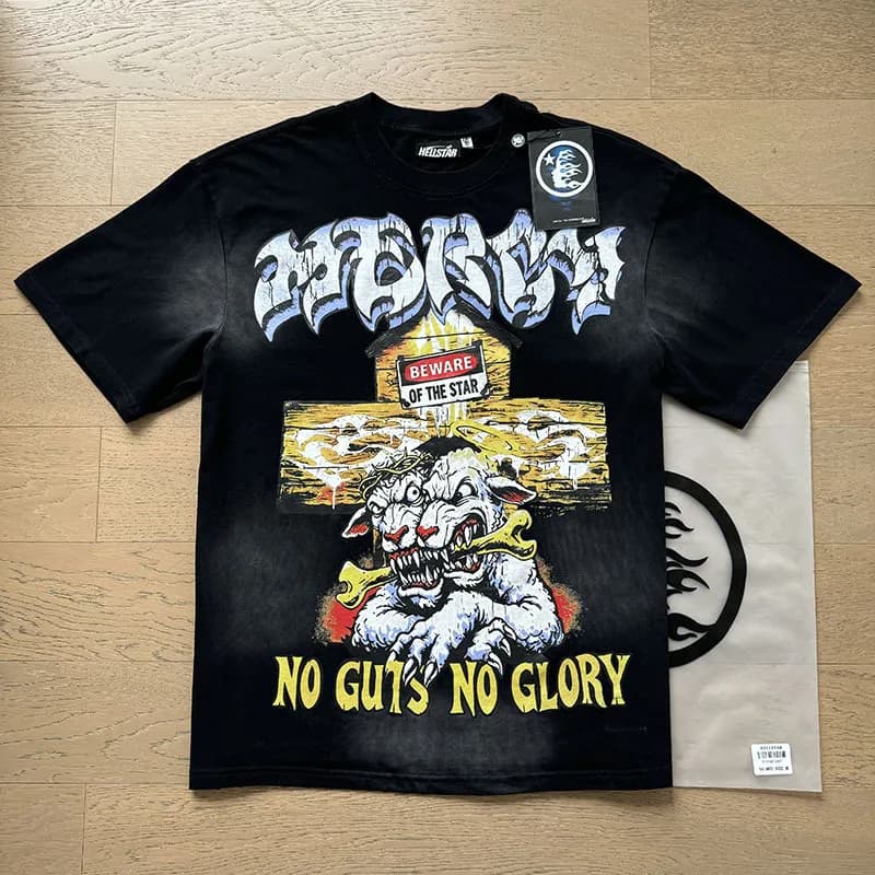 Hellstar Long Sleeve Tee Flame Graphic — 394