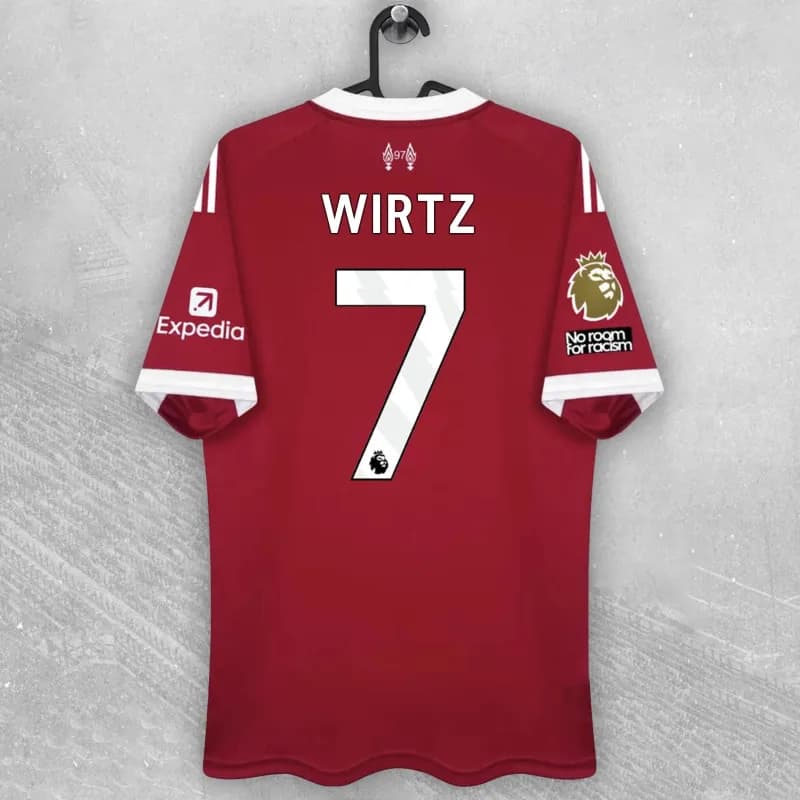 Football Jersey Player Name & Number — 2526LWP主场#7英超