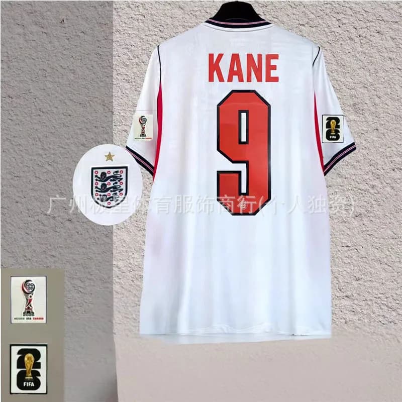 Nike England Home Jersey 2002 World Cup Kane #9