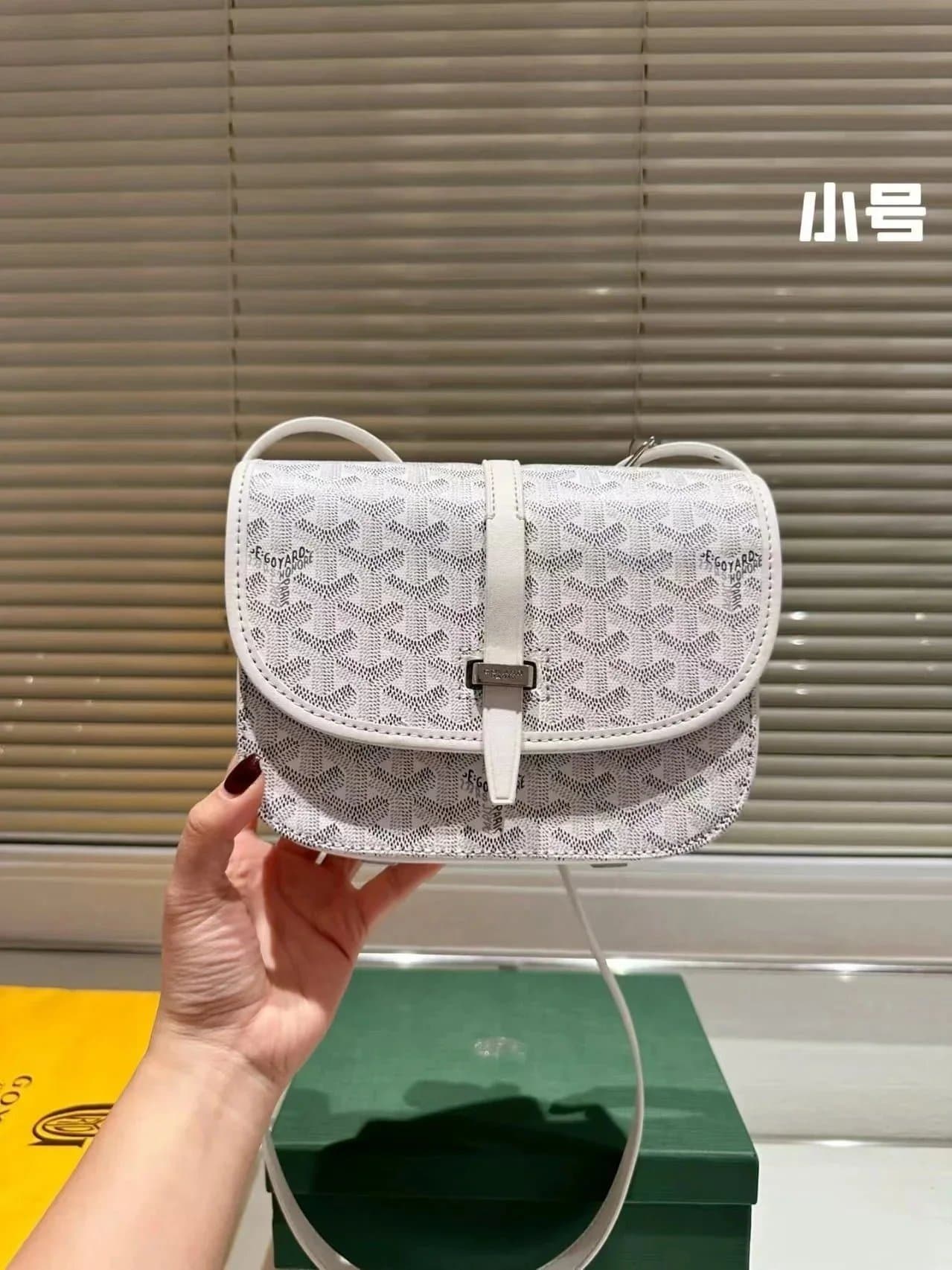 Goyard Saint Louis Mini White Chevron Canvas