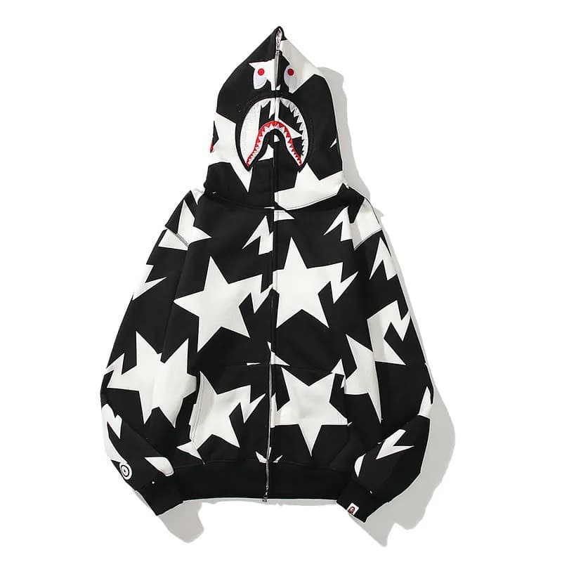 BAPE Full-Zip Hoodie Camouflage — RR221128SD02-黑白