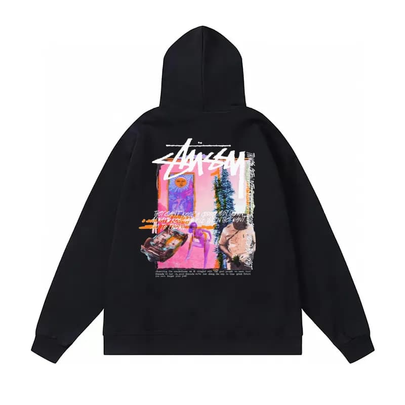 Carhartt Hooded Sweatshirt Embroidered Logo — 124 black