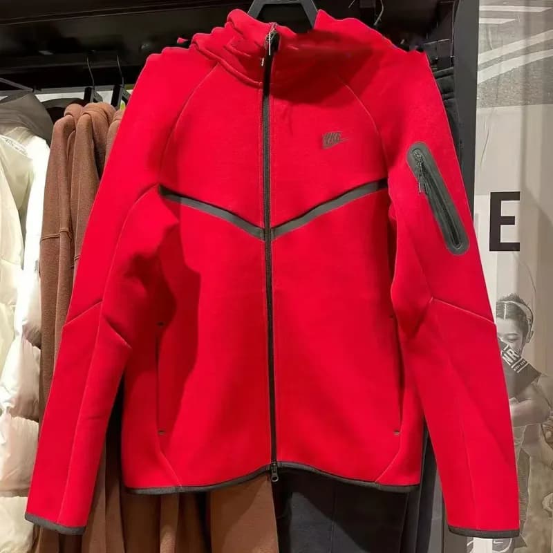 Nike Tech Fleece Hooded Jacket University Red