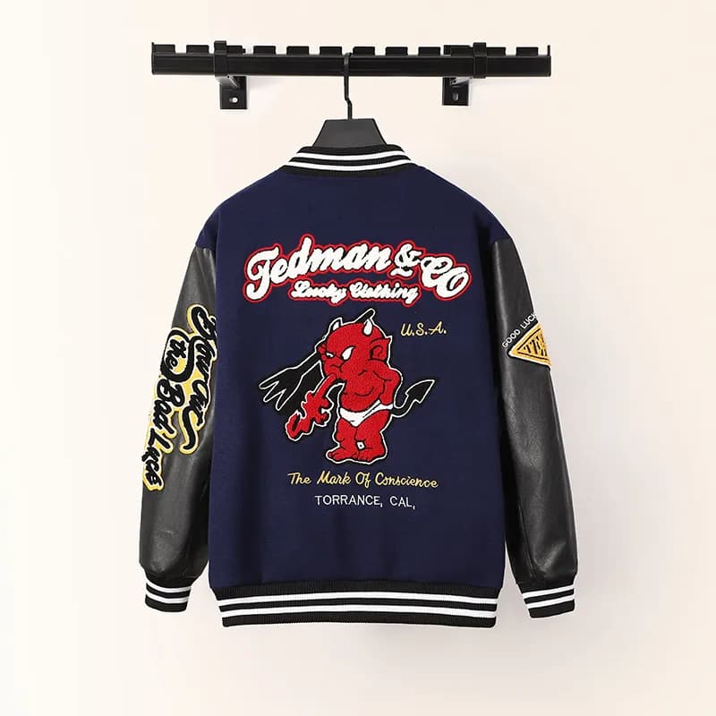 Varsity Jacket Devil Embroidery