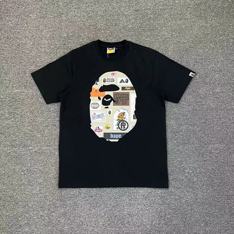 BAPE Ape Head Tee Camo Ape Head — XX256 Black