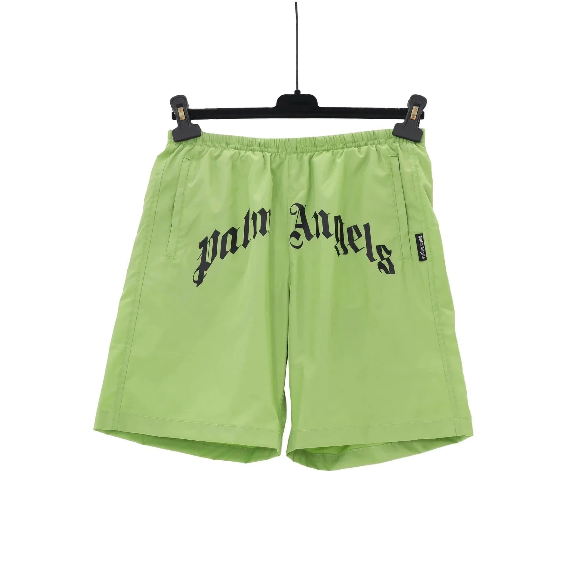 Palm Angels Logo Shorts Gothic Print