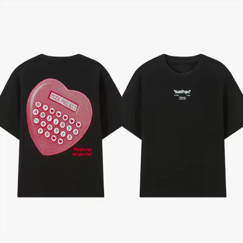 Nude Project Graphic T-Shirt Heart Calculator Print