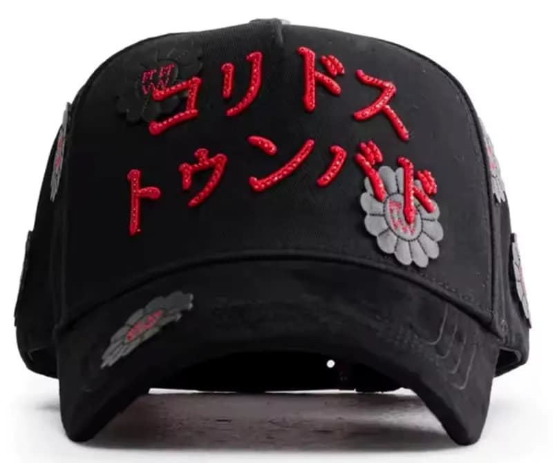 Fragment Design Snapback Cap Kaws x Fragment Flower Embroidery