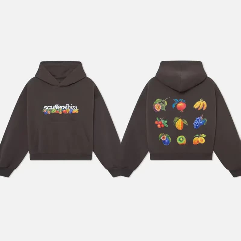 Scuffers Fruit Print Hoodie Multicolor Fruit Graphic