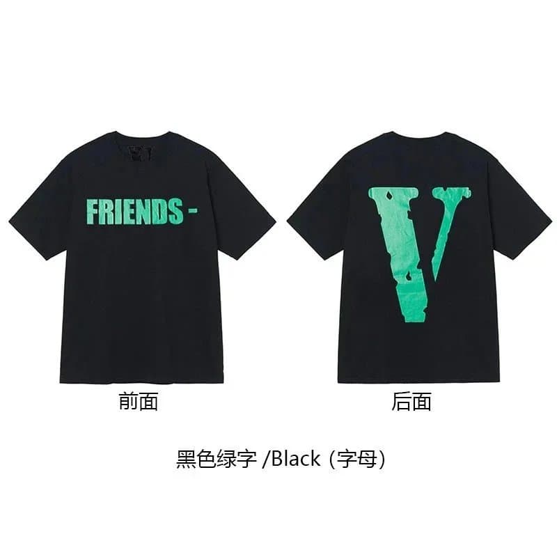Off-White Friends T-Shirt Black with Green Logo