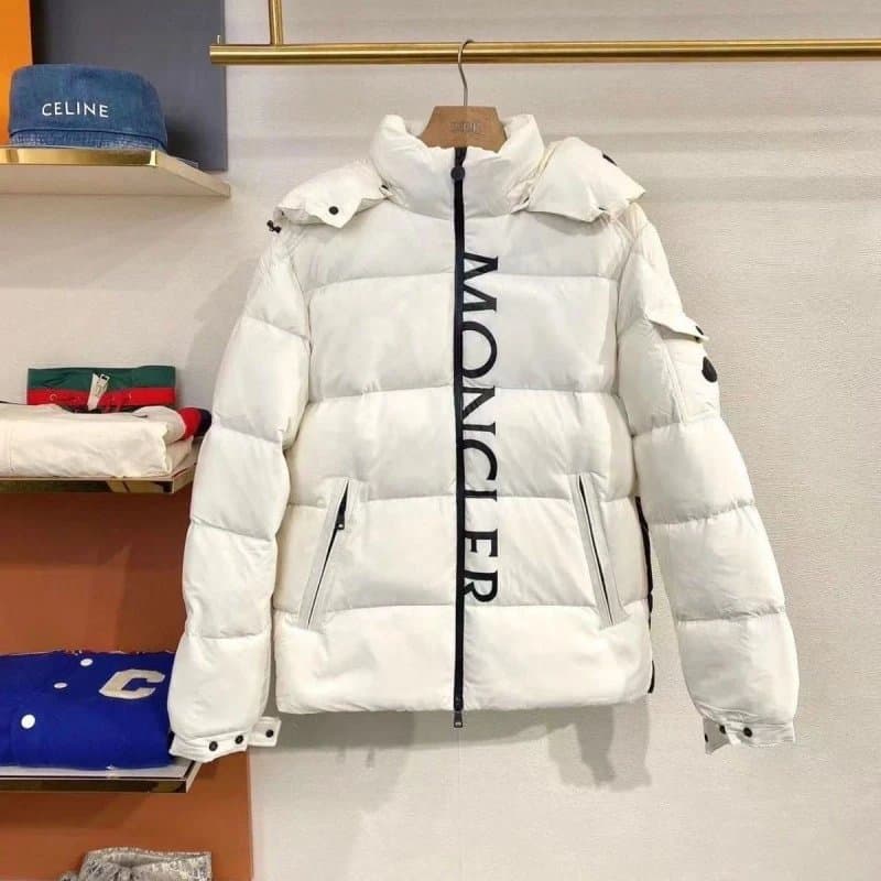 Moncler Logo Puffer Jacket Vertical Logo