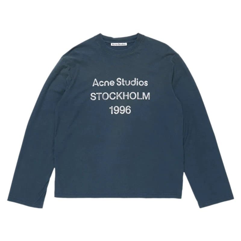 Long-Sleeve Tee Acne Studios Logo — ELEV-深蓝3286