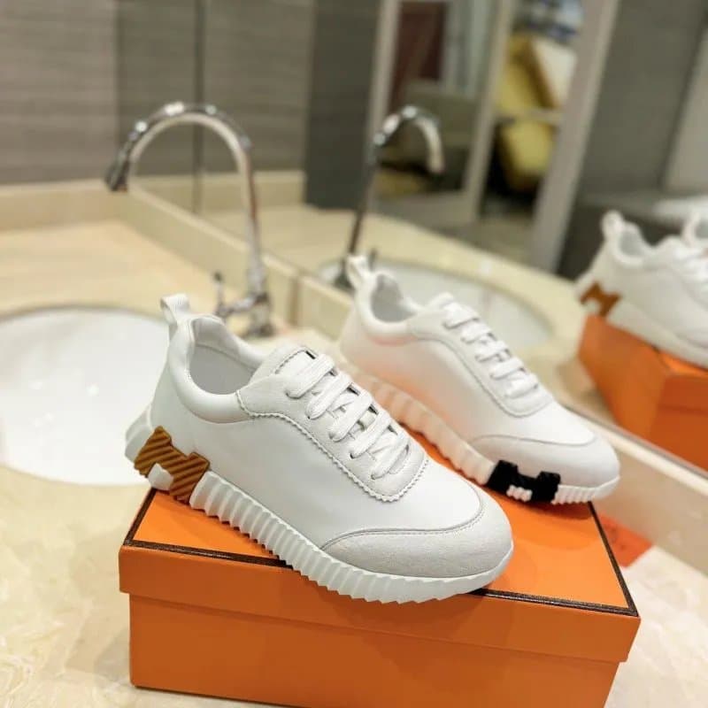 Hermès H-Racer White with Orange and Black H Logo