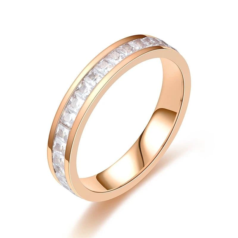 Tiffany & Co. Eternity Band Ring Pave-Set Cubic Zirconia
